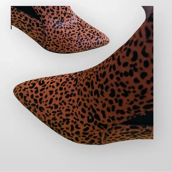 Cole Haan Etta Leopard Print Calf Hair Ankle Booties 7 - Picture 7 of 11